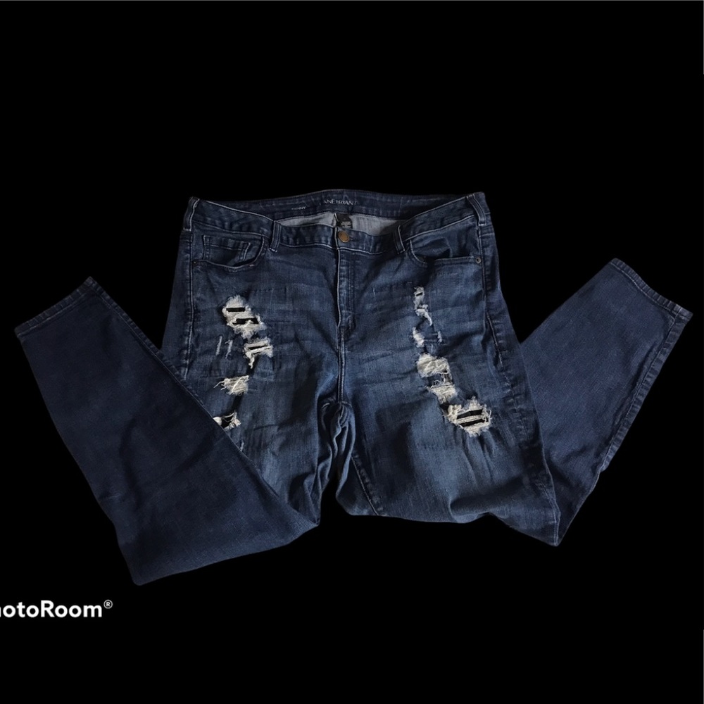 Lane Bryant distressed skinny jeans 22